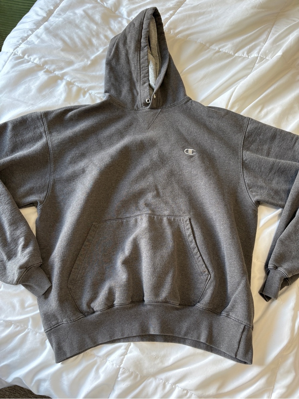Champion Gray Hoodie | Size Large